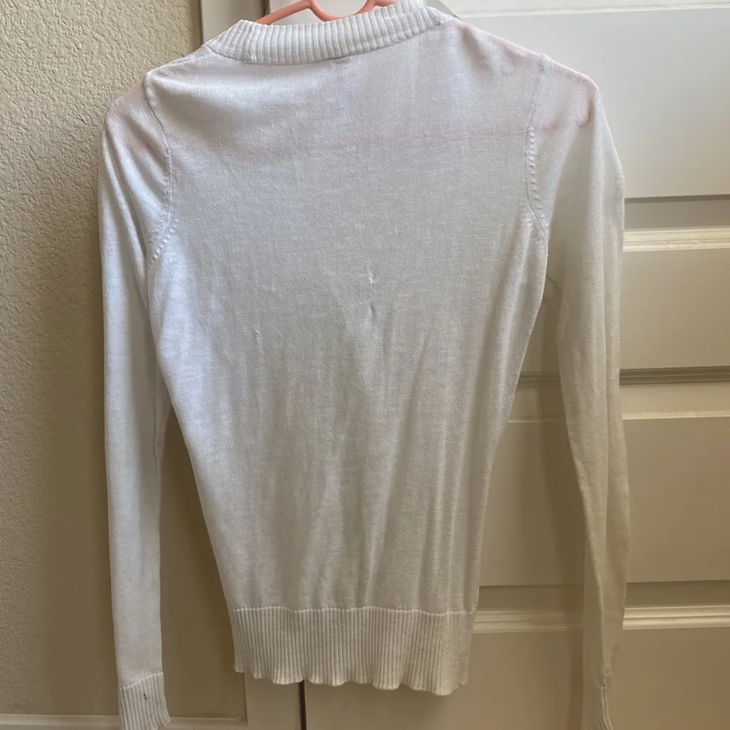 H&M white cardigan sweater - Image 3