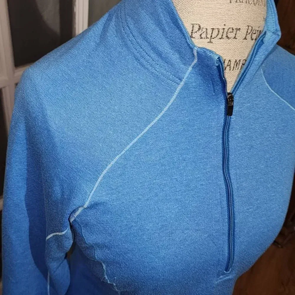 Patagonia‎ Womens Blue Capilene 3 1/4 Zip Pullover Small - Image 3