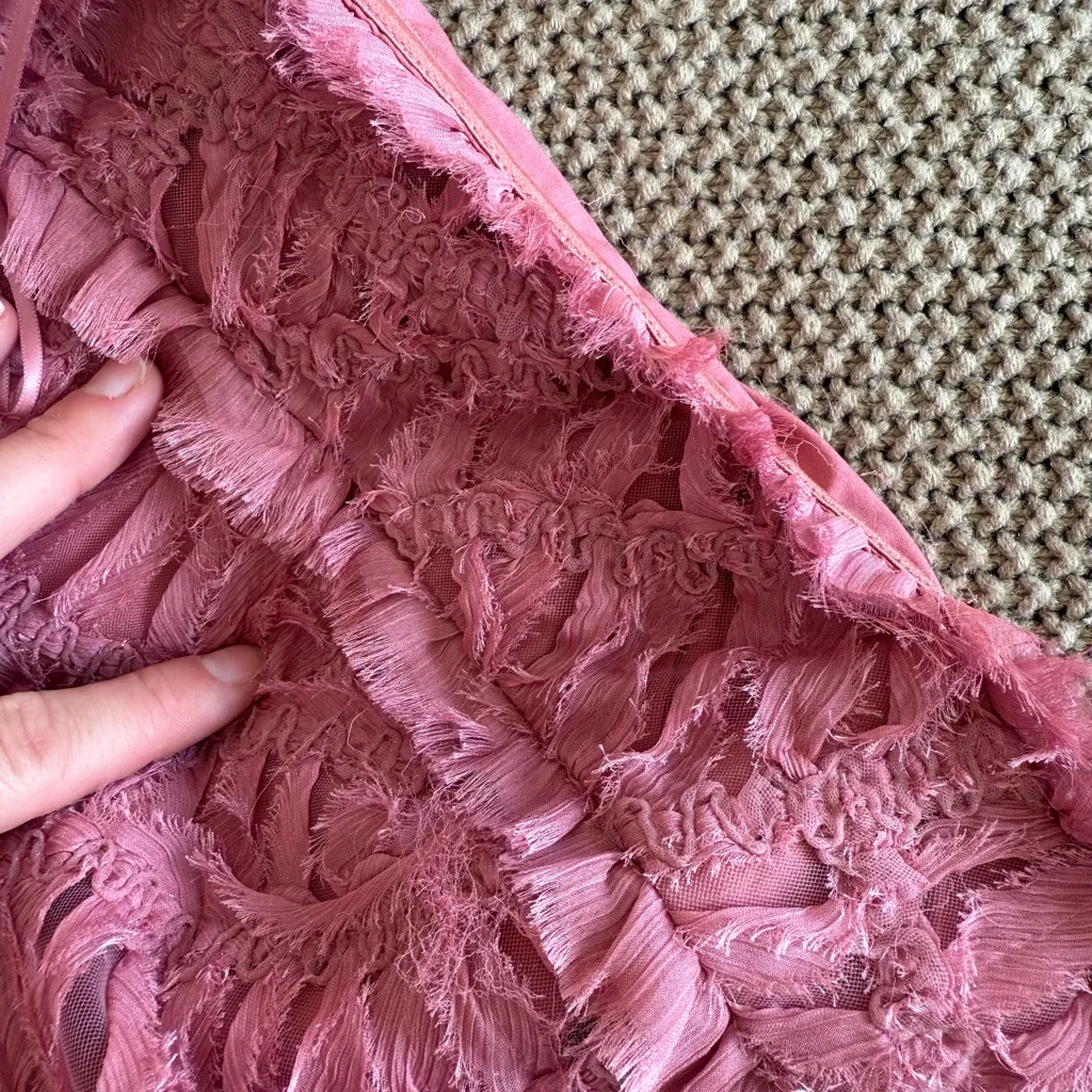 NWT Adelyn Rae Lace Strapless Neck Sleeveless Sheath Maxi Dress in pink rose - Image 6