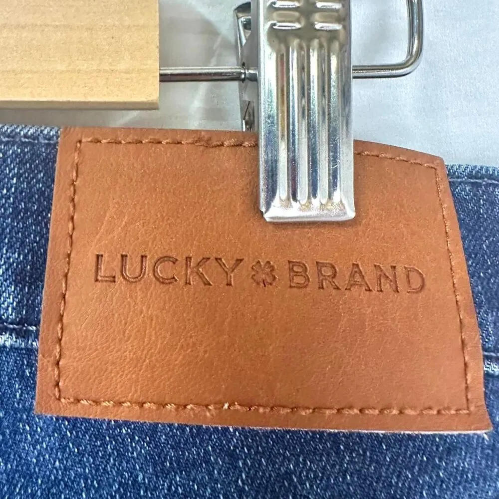LUCKY BRAND Sweet Mid Rise Boot Cut Flare Dark Wash Blue Denim Jeans Size 10/30 - Image 4