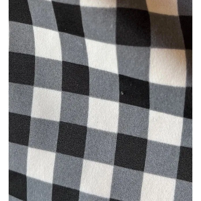 Fit 4 You swimsuit one piece plaid gingham cottage beach vacation Audrey Pinup Black Size 12 - Image 6