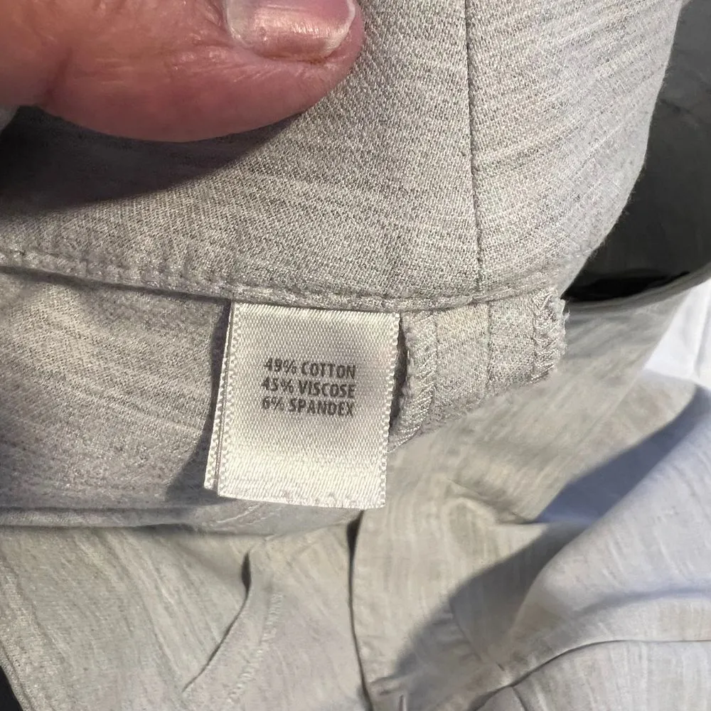 St. John‎ Light Gray Elegant Knit Flat Waist Tapered Pants SZ 14-Business Casual - Image 5