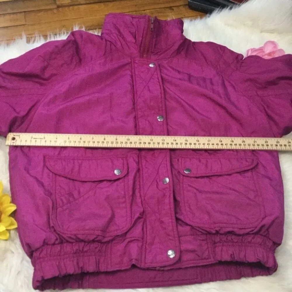 Equipt Winter Vintage Magenta Coat Size Small Pink - Image 3