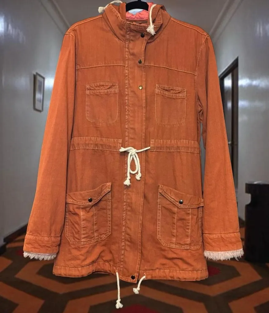 NWT Somedays Lovin Open Road Brick Lace-Up Lightweight Utility Jacket — SMALL - Image 1