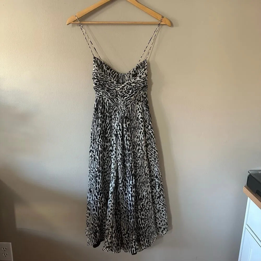 Banana Republic Animal Print Silk Dress Y2K Size Large - Image 8