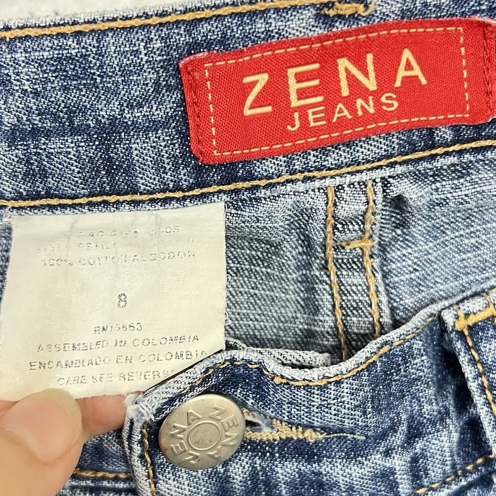 Vintage Zena Jeans Women’s Jeans Sz 8 Stretch Bootcut Denim Y2K Blue Medium Wash - Image 5