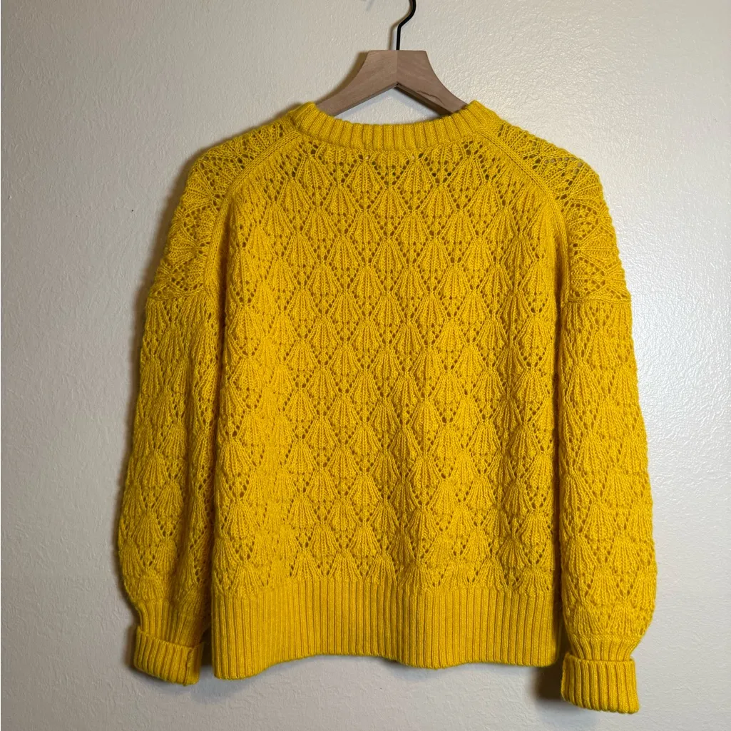 Boden Chunky Pointelle Jumper Pineapple Yellow - Image 6