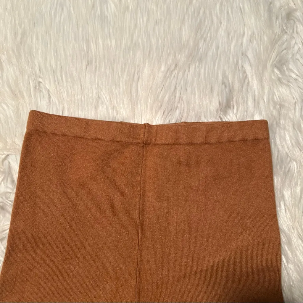 Knit Pull On Cropped Legging Rust Tan Brown Size XS - Image 3
