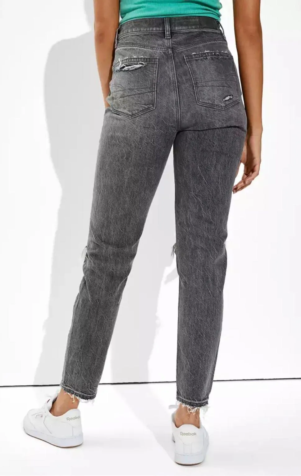 American Eagle Ripped Mom Jeans - Image 2