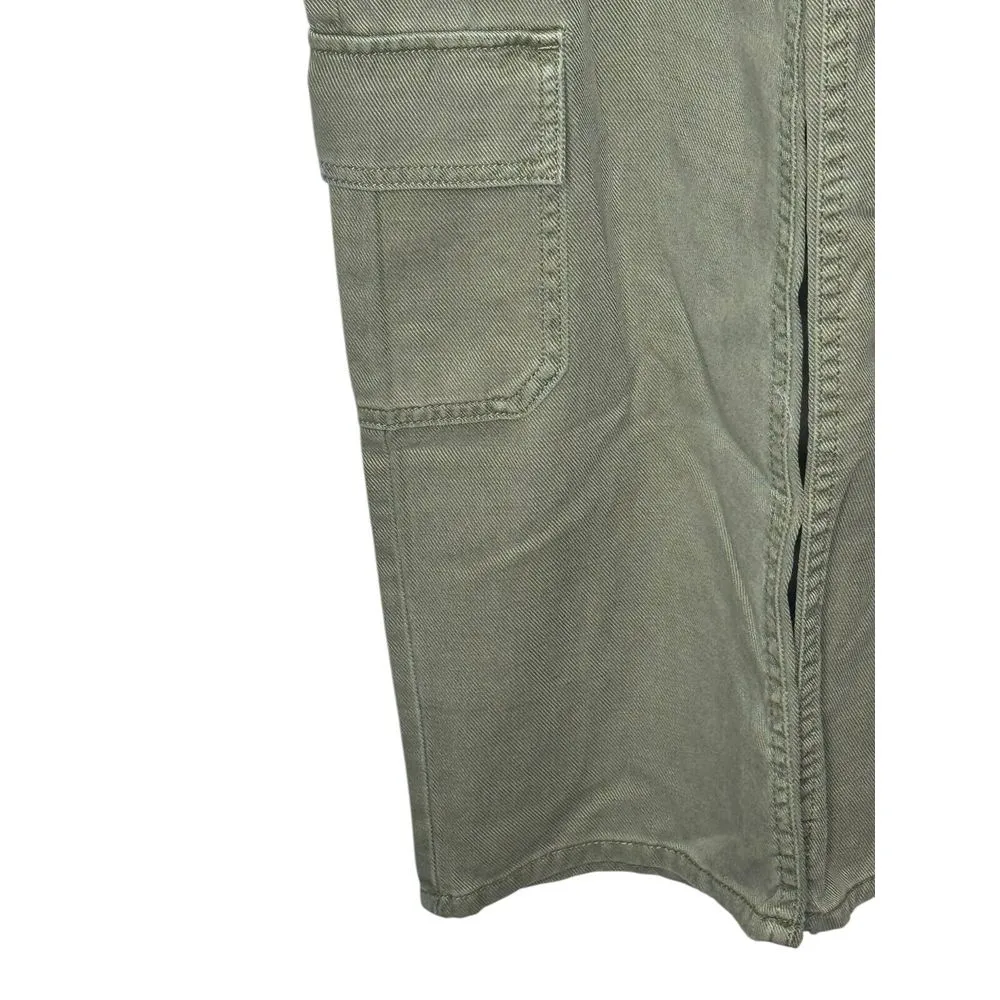 A.n.a Women's Pants Vintage Cargo Straight Leg Relaxed Hi-Rise Green Sz. 6 NWT‎ - Image 3