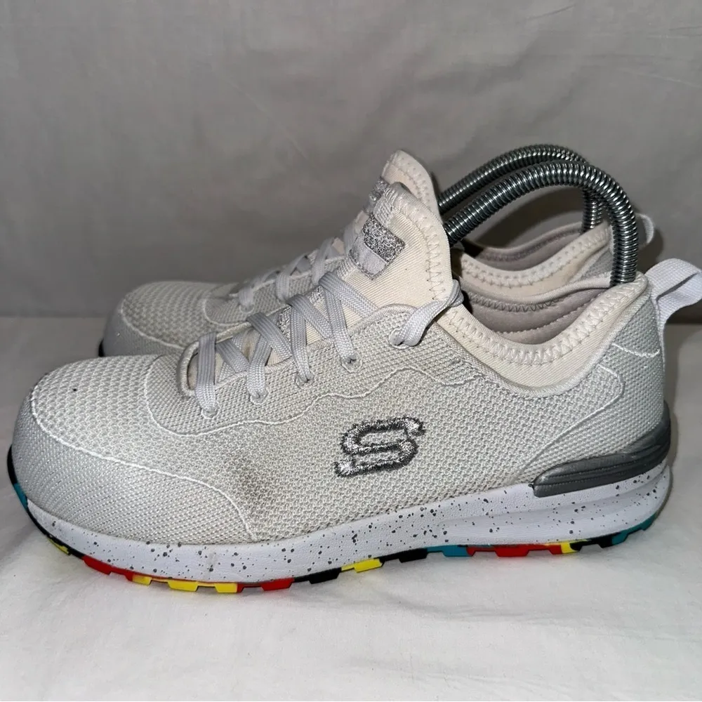 Skechers Shoes Women's 7‎ White Bulklin-Balran Comp Toe Industrial Sneakers - Image 3