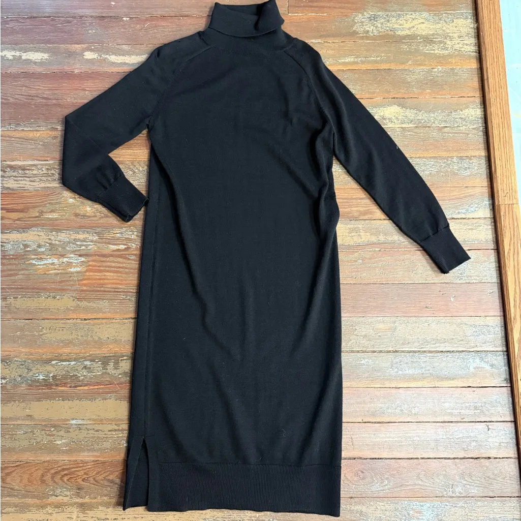 Alex Marie 100% Merino Wool Turtleneck Midi Sweater Dress Sz Small 🧡🍄 - Image 5