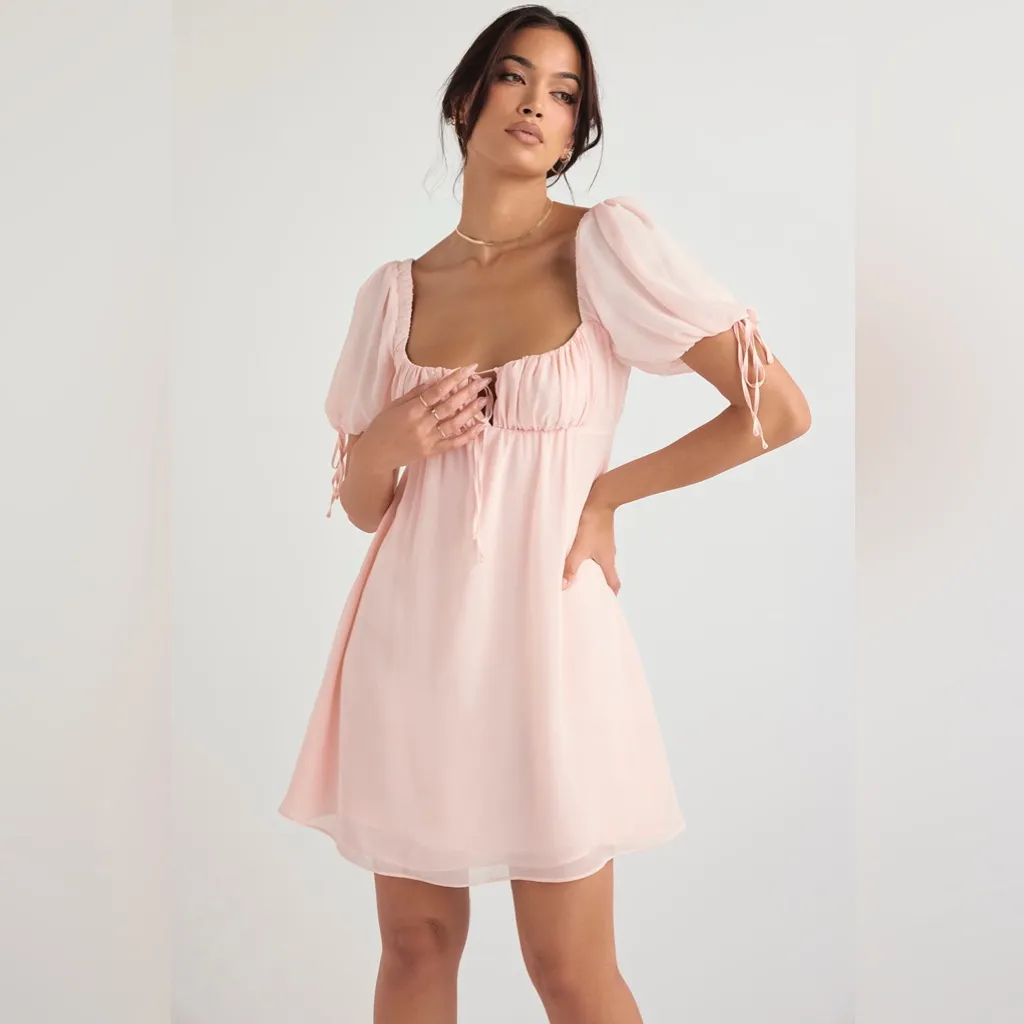 NWT Princess Pink Quartz Mini Dress Size XS Romantic & Sweet - Image 3