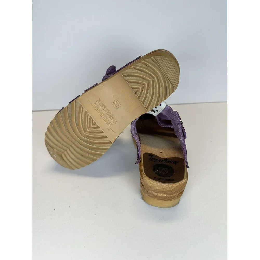 Swedish Clogs Troentorp Mary Jane Purple Size US Womens 6 / EU 36 - Image 10