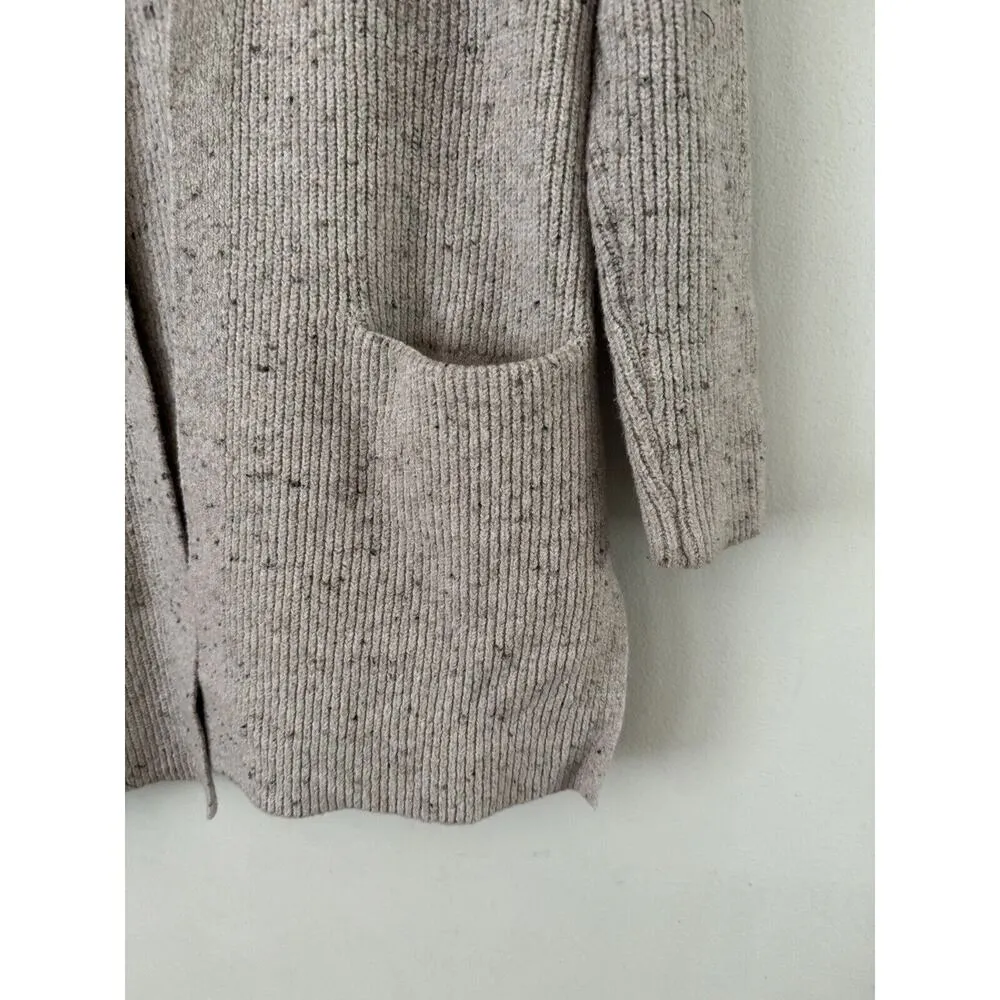 Old Navy Beige Marled Knit Open Front Classic Sweater Women’s Size Small - Image 4