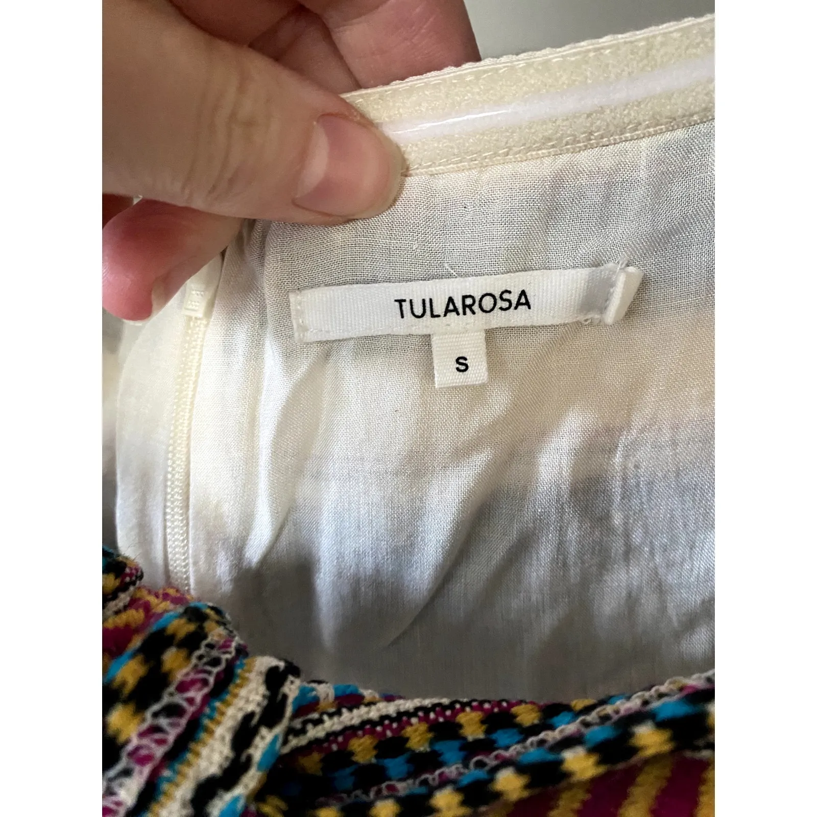 Tularosa Revolve‎ Embroidered Strapless Mini Dress Small Island Girl Boho Formal - Image 3