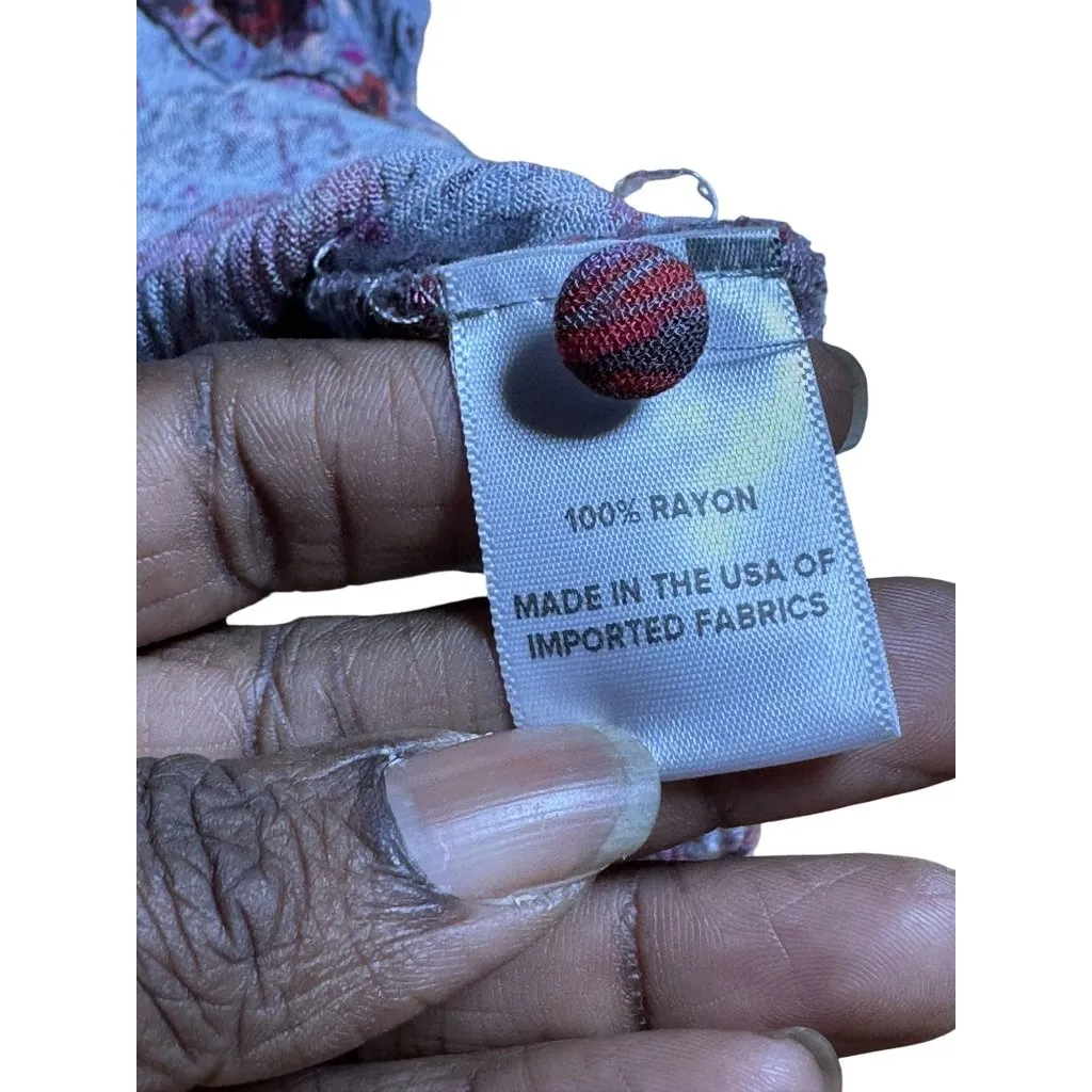 Roan & Ryan Evereve Floral Sleeveless Crop Top Sz M Boho Vacation Airy Size M - Image 6