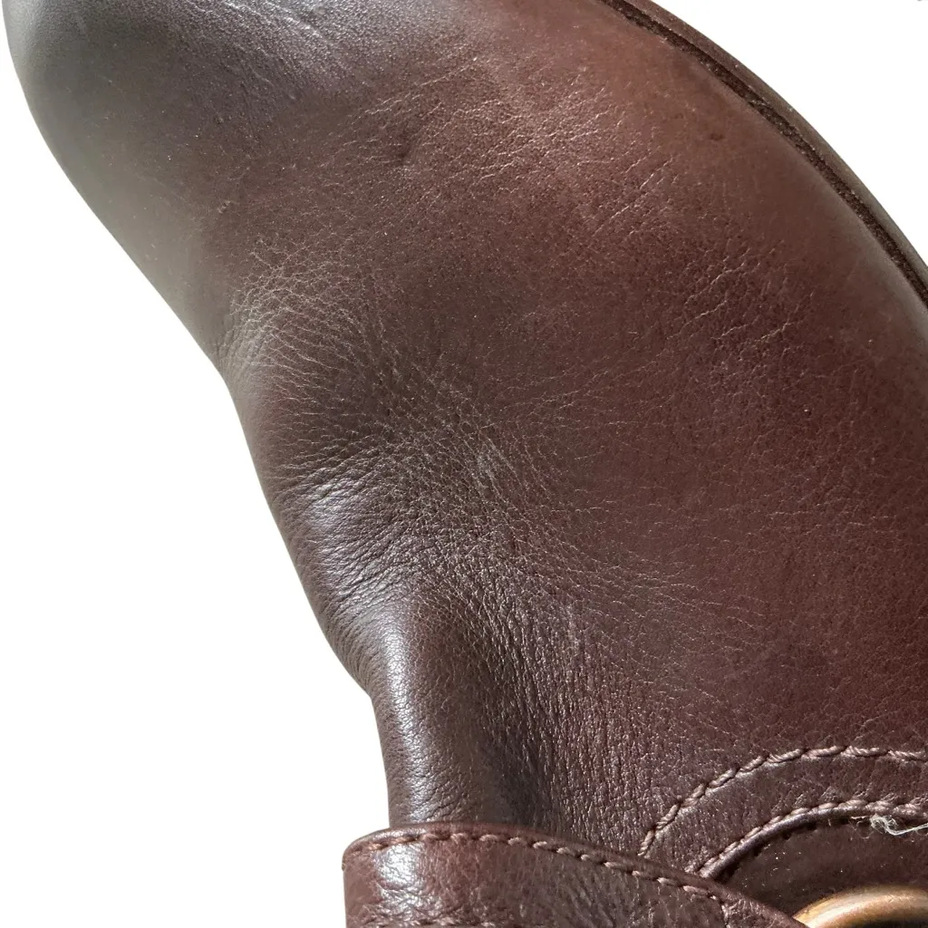 Frye Jillian toggle short biker boots rich brow leather size 10 - Image 5