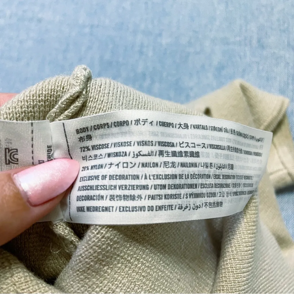 Abercrombie & Fitch Knit Underbust Corset Tank Size S in Beige - Image 5