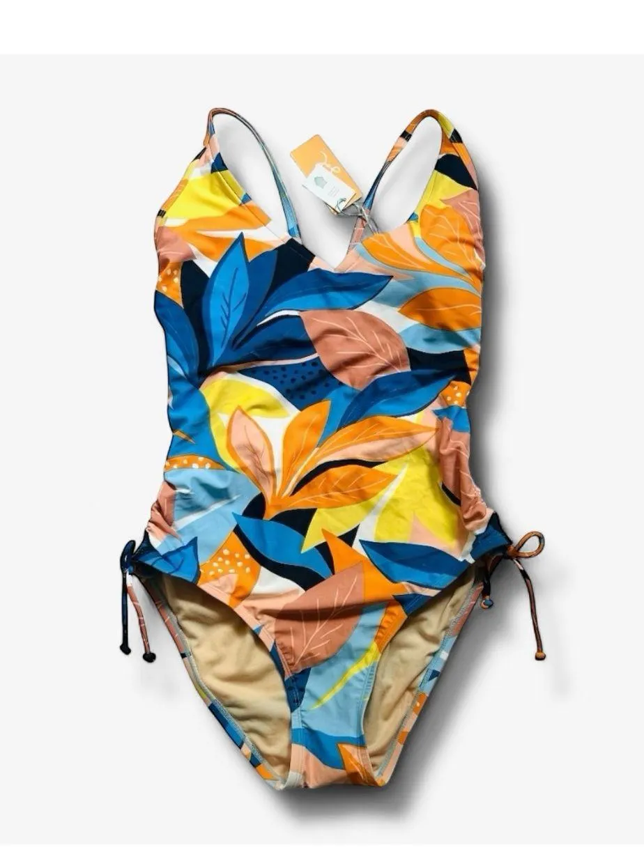 ★ NWT Kona Sol Side-Cinch High Leg One Piece Swimsuit - Multicolored ★ - Image 2