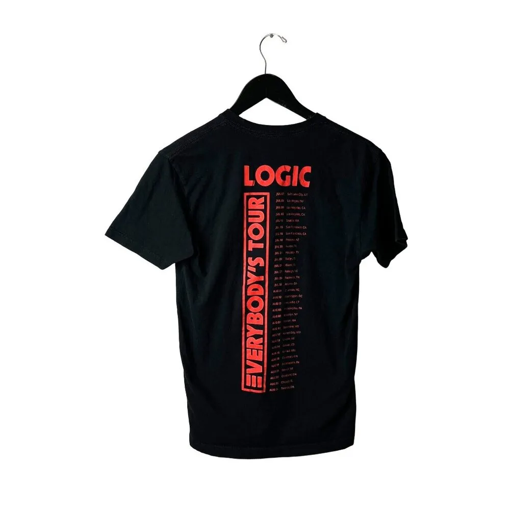 Logic Rap Tee T Shirt Black Extra Small XS Graphic Tee - Image 3
