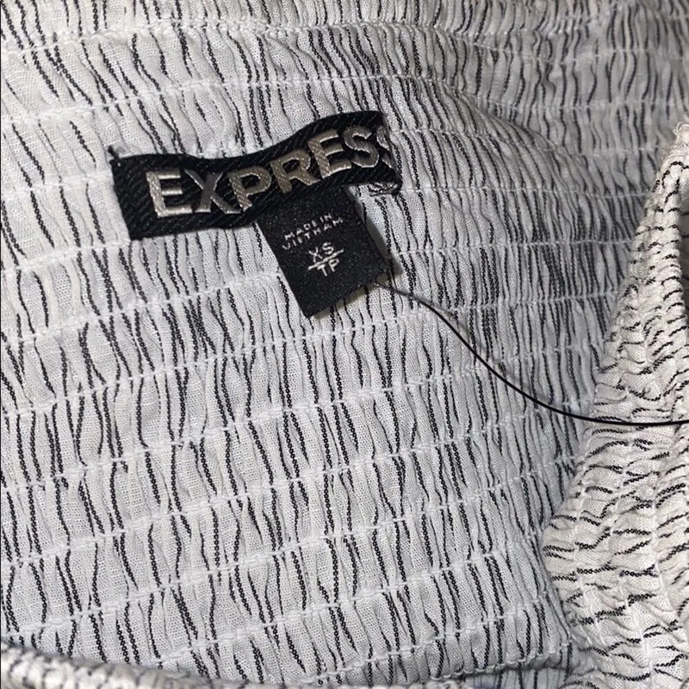 ✨ Express Black/White Stripe Off The Shoulder Top✨ - Image 4