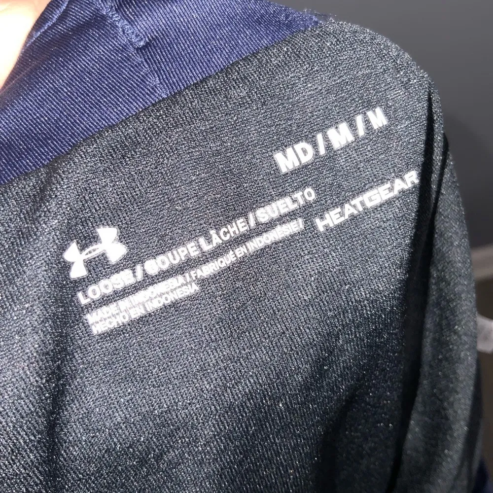 Under Armour Blue & Purple Floral Athletic Running Yoga Sporty Shorts Medium - Image 7