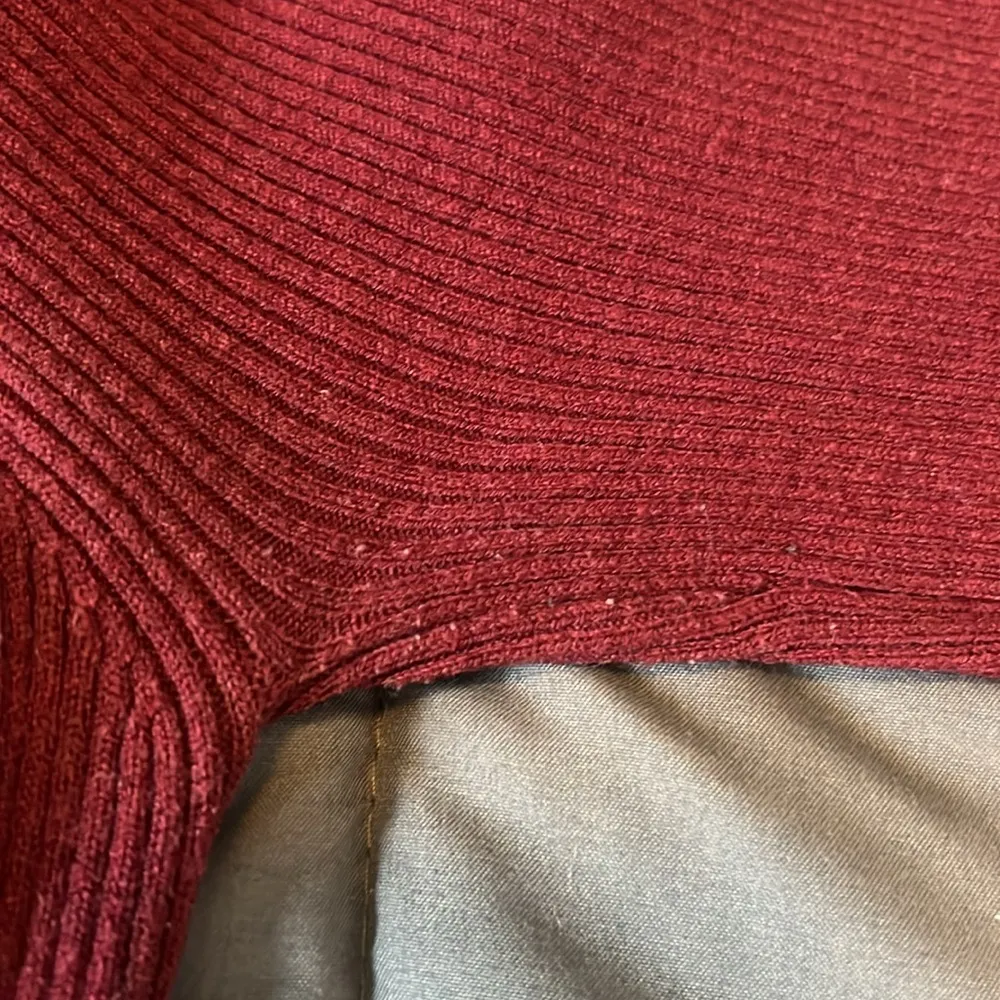 ASOS Squareneck Ribbed Fitted Lightweight Sweater Red Size 4 - Image 9