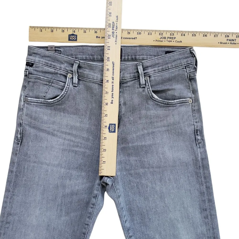 Citizens of Humanity Elsa Jeans Womens 28 Gray Distressed Mid Rise Slim Crop - Image 4