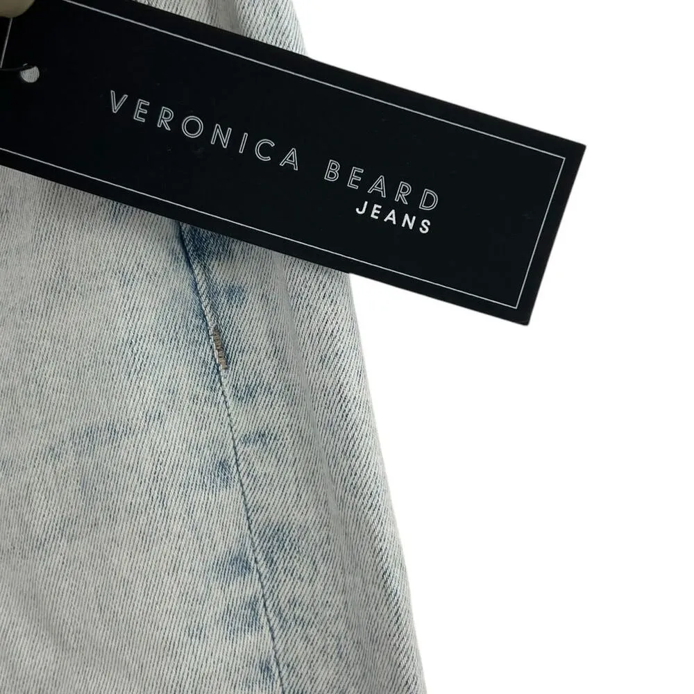 Veronica Beard Sheridan Exaggerated Flare Jeans High Rise Denim Sky Blue Size 15 - Image 11