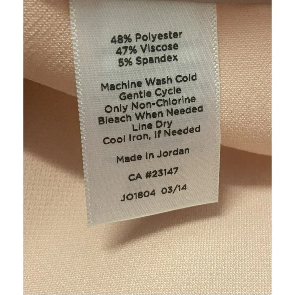 Talbots Light Pink Curvy Ankle Pants Women 6 Straight‎ Leg Career Corpcore NWT - Image 10