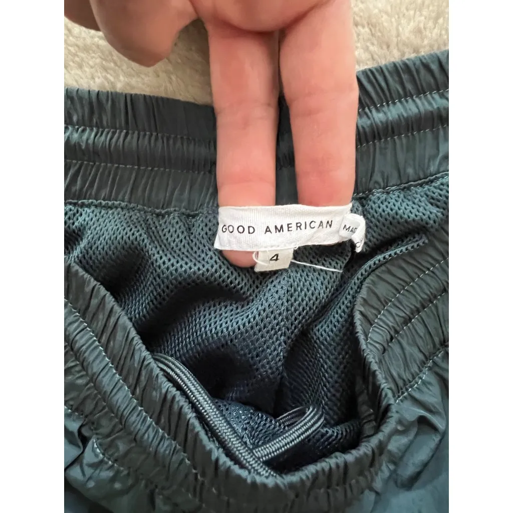 Good American Womens Windbreaker & Matching Pants Set Size 3 Dark Green Nylon - Image 13