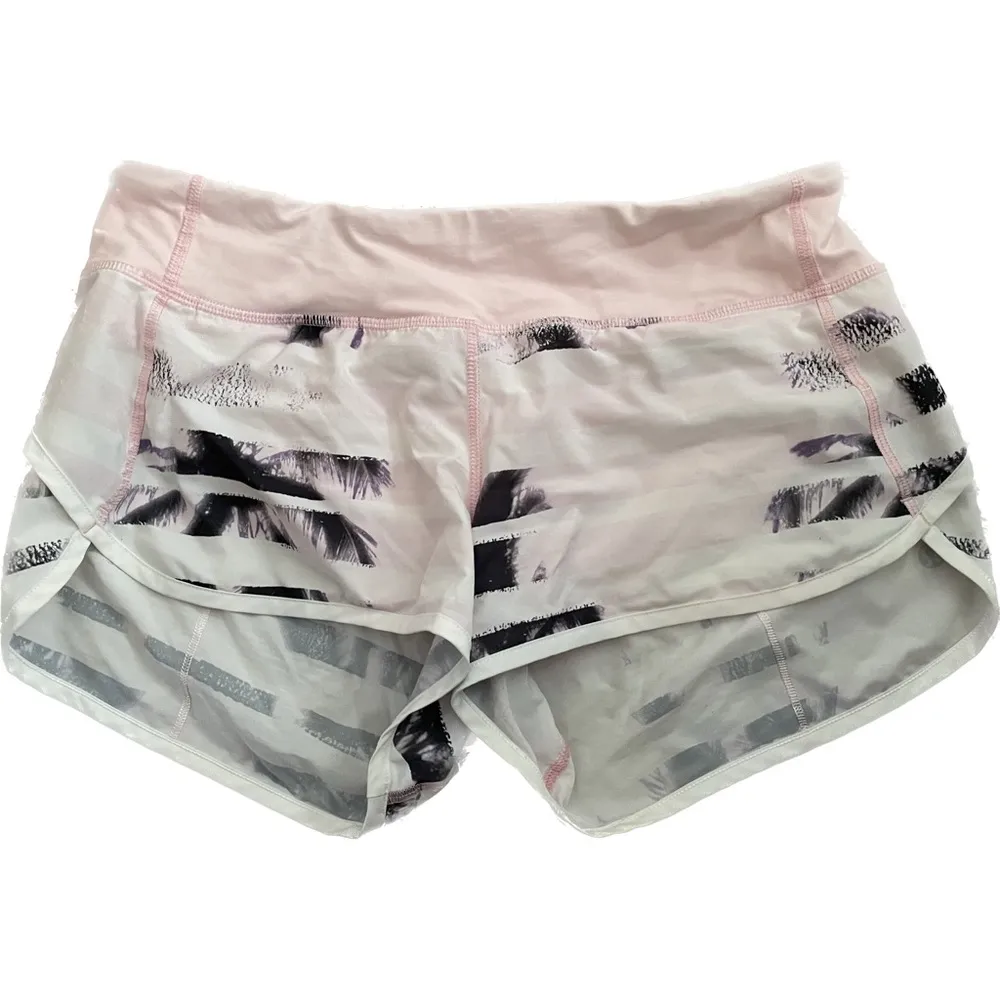 Women Sunset Stripe Blush Quartz Multi White Pink Run Speed Shorts 6 - Image 5