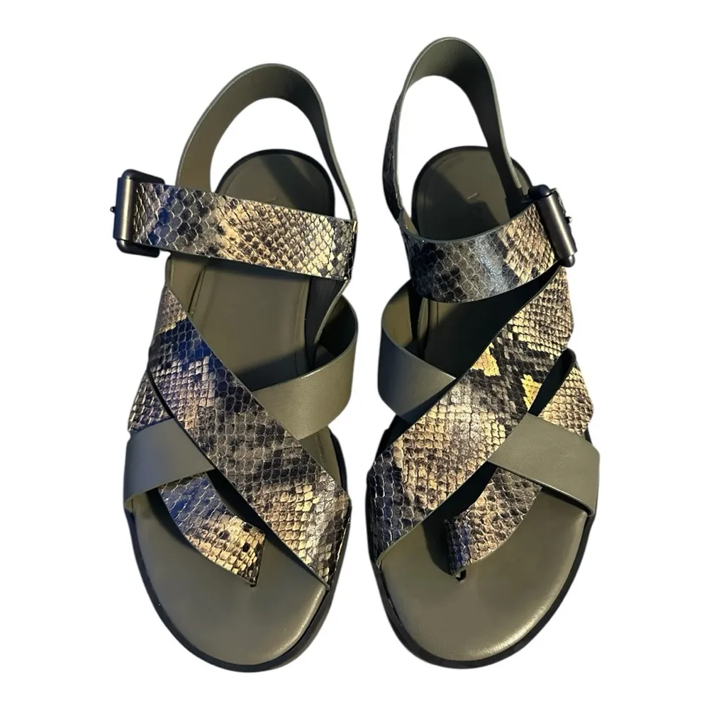 VIC MATIÈ LEATHER SANDAL VIC MATIE 1U7214D MILITARY Size 38 Green - Image 5