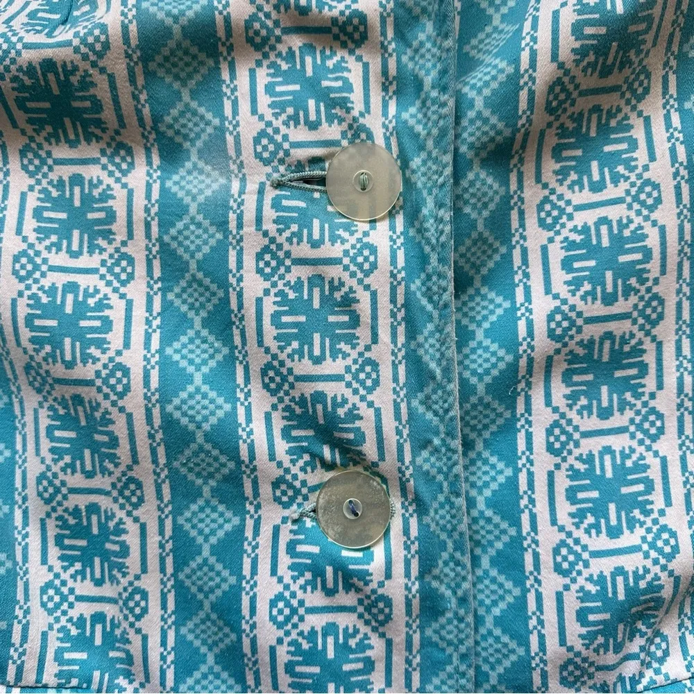 Vintage 1960s mod snowflake cocoon coat Size L - Image 9