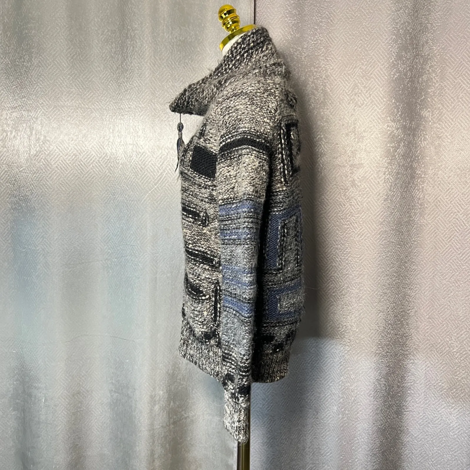 Wilfred Free Italian Yarn Wool Blend Knit Full Zip Cardigan Sweater Small - Image 5