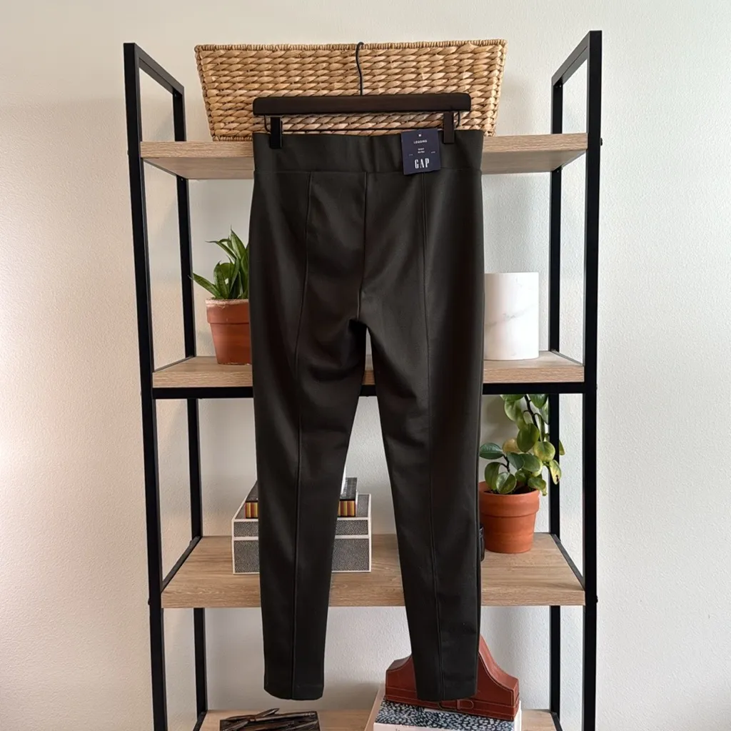 Gap NWT  Mid-Rise Green Pull On Stretch Ankle Legging, M - Image 6