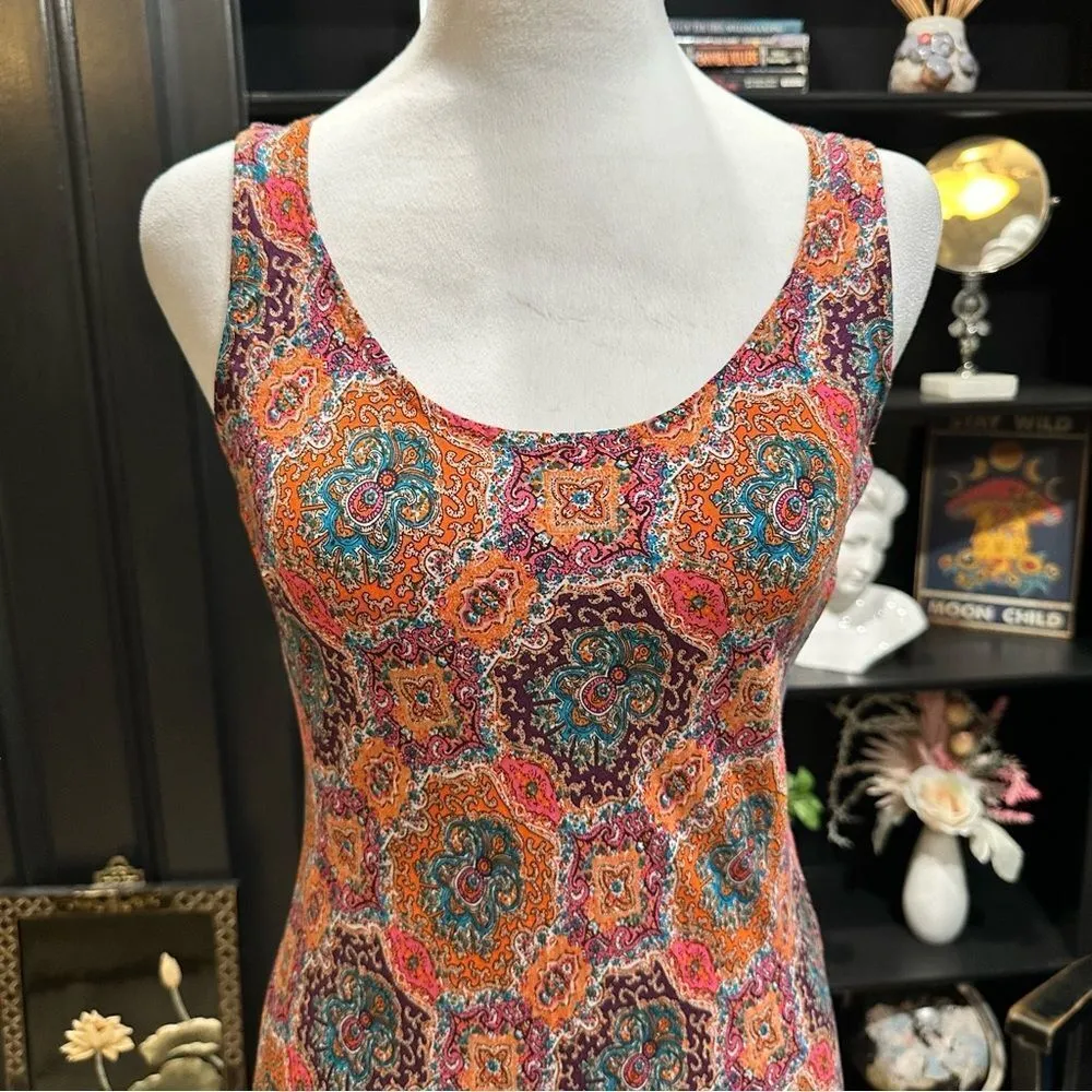 Sundance Terra Maxi Sleeveless Dress Size Small Orange - Image 3