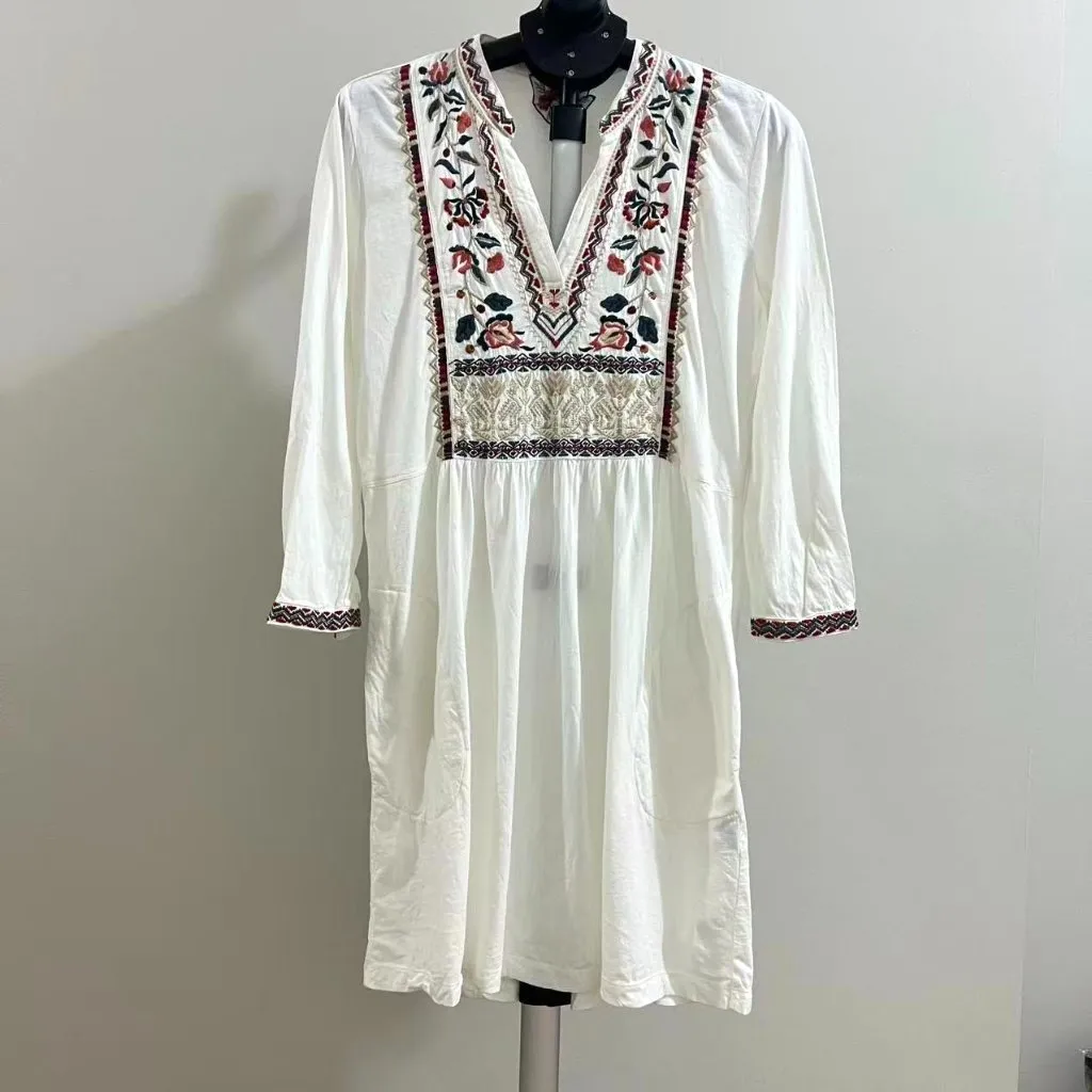 NWOT Johnny Was Embroidered Boho Floral Pockets Long Sleeves Dress Size S - Image 2