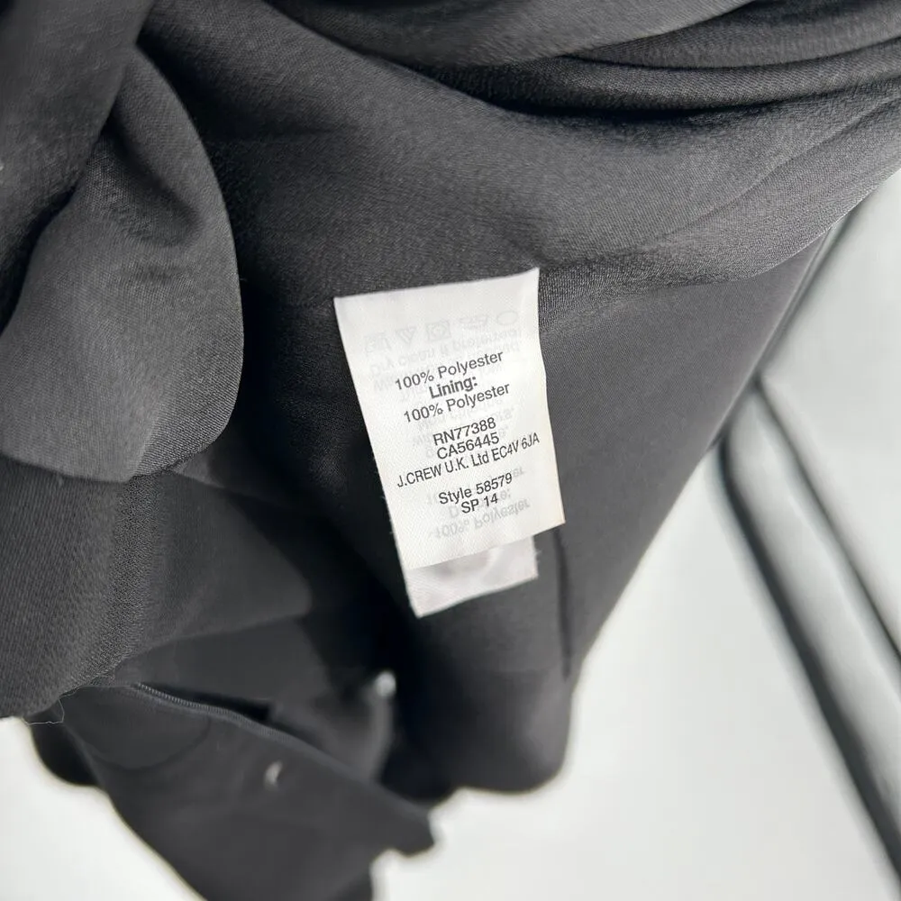 J. Crew Black Crepe Sleeveless Camille Cocktail Office Dress 58579 Size 4 - Image 9