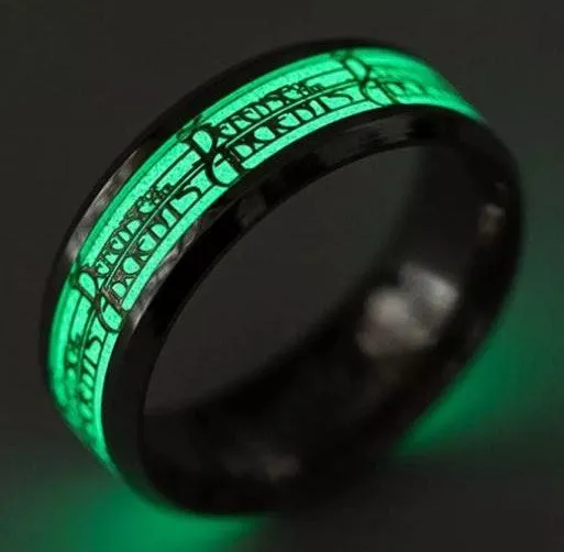 Glow In The Dark Silver Dota Ring - Image 2