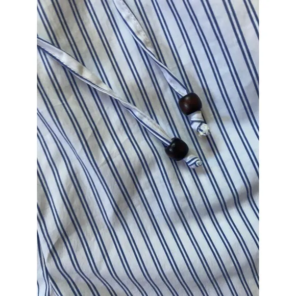 Christian Lacroix Striped Wide Leg Hi Rise‎ Pants White/Blue - S NWOT - Image 6