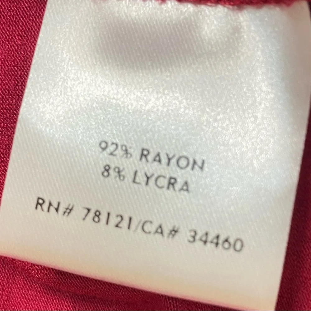 Eileen Fisher Red Sleeveless Scoop Neck Midi Tank Dress Size Small - Image 7