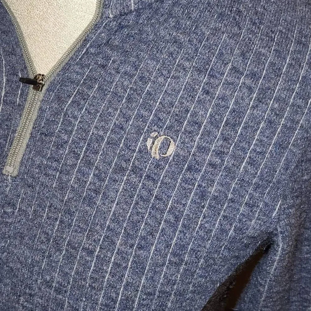 Pearl Izumi Womens Blue 1/4 Zip Pullover Sweater‎ Large - Image 2