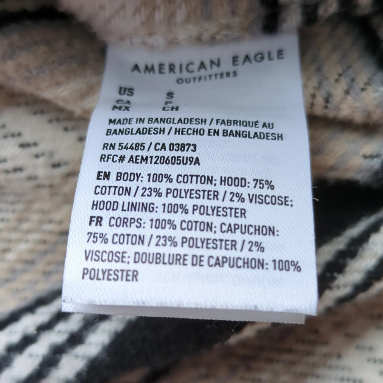 American Eagle Tan and Black Flannel - Image 4