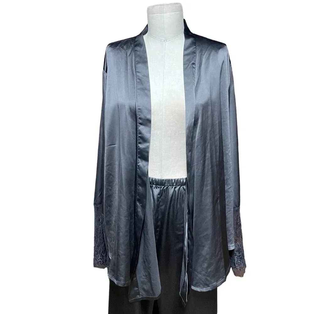 Gabi Fresh x Playful Promises Joanie Satin PJ Set Black Size US‎ 18 - Image 5