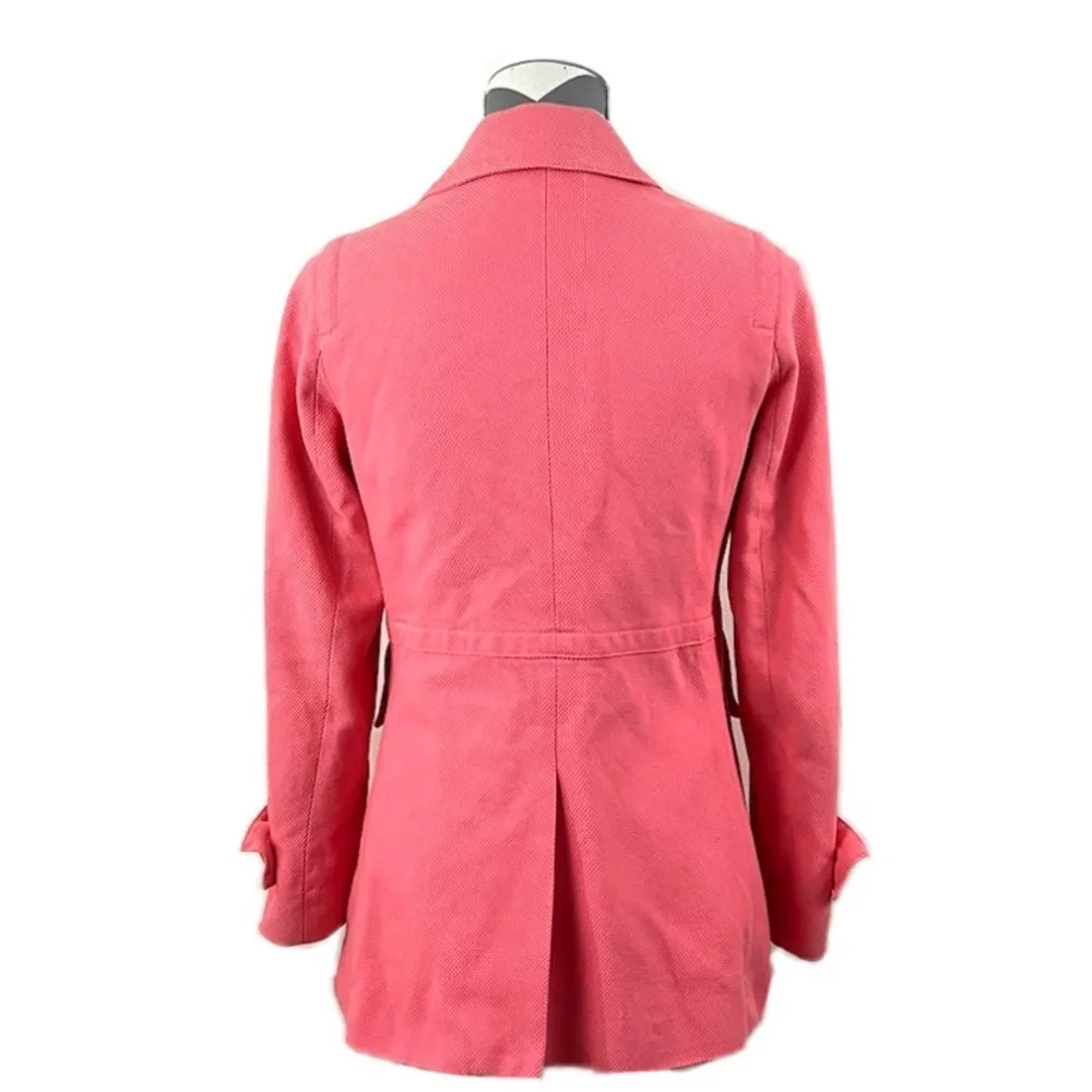 Banana Republic Salmon Pink Pea Coat - Size XS - Image 4