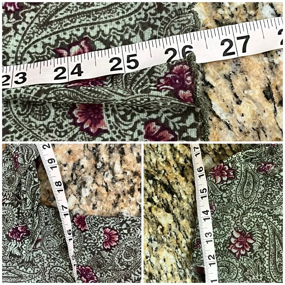 Vtg Y2K Jessica Simpson Mesh Floral Paisley Blouse M | Forest Fairy Hippie Top - Image 6