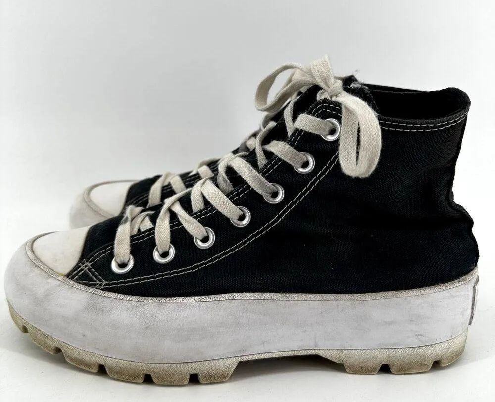 Converse Chuck Taylor All Star Lugged Sneakers Platform High Top Lace Up Black 7 - Image 4