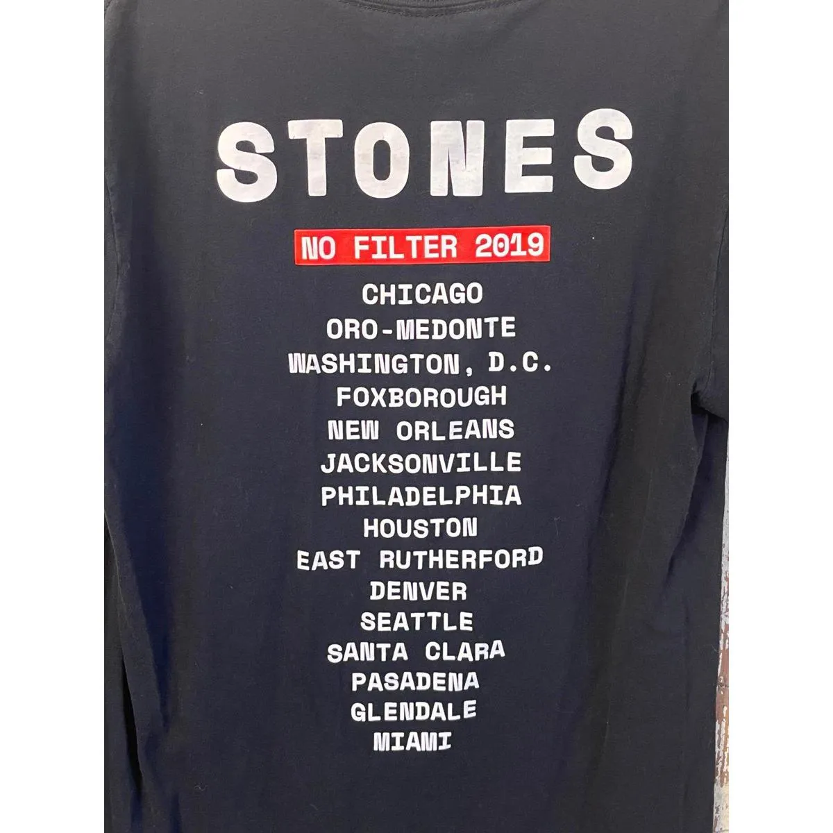 Rolling Stones Tshirt tee, no filter Tour 2019 band tour tee Black Size M - Image 5